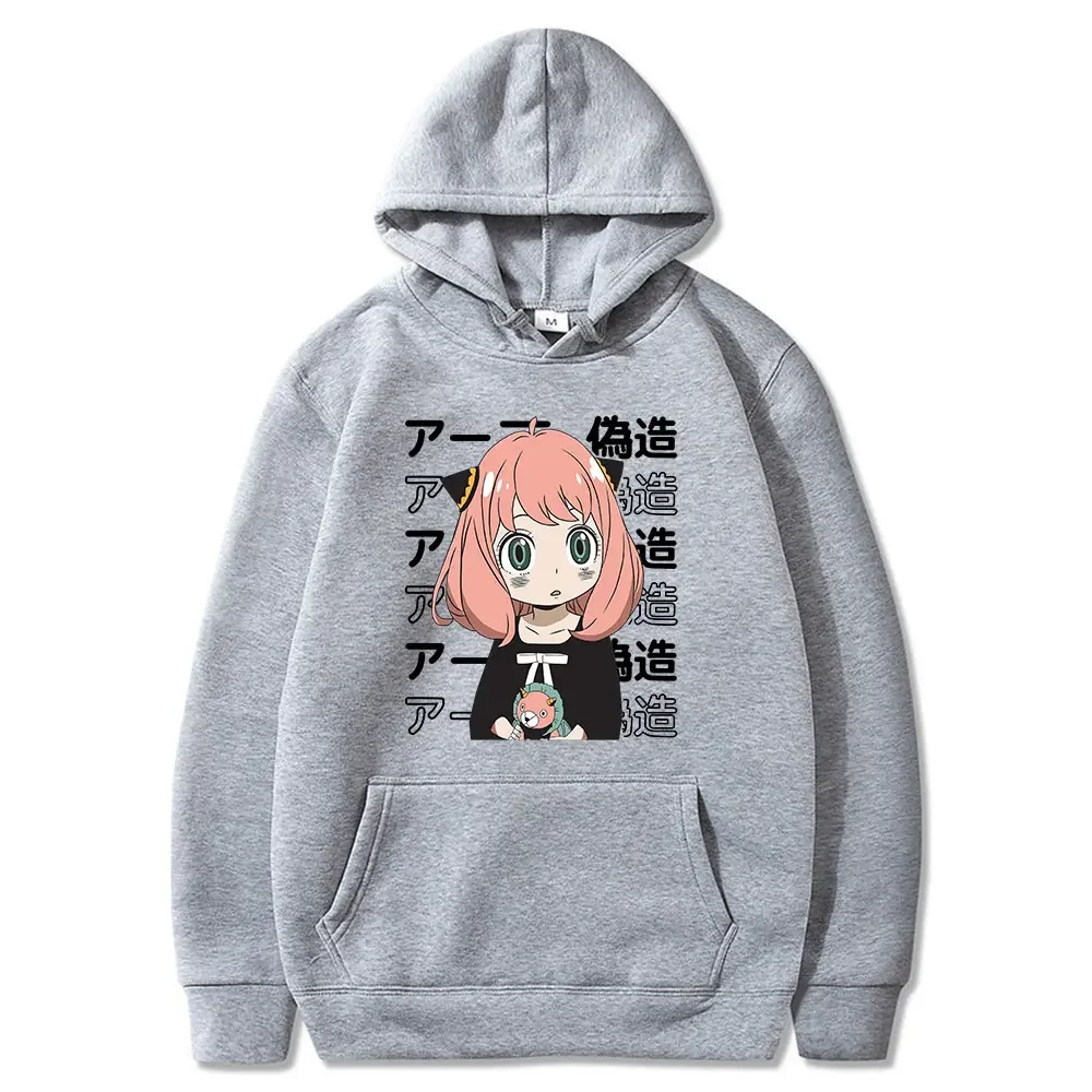 Japan Anime Spy X Family Anya Forger Cute Printed Hooded Men Women Comfortable Hoodies Oversized Pullover Harajuku Sweatshirt