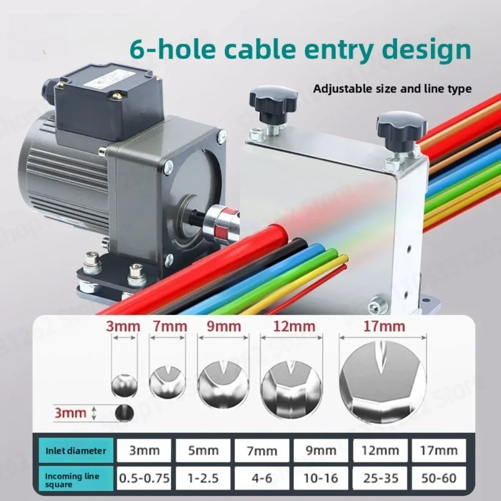 For Copper Recycling 6 Hole Manual Wire Stripper Hand Crank Drill Powered 0.5-60mm² Cable Stripping Machine