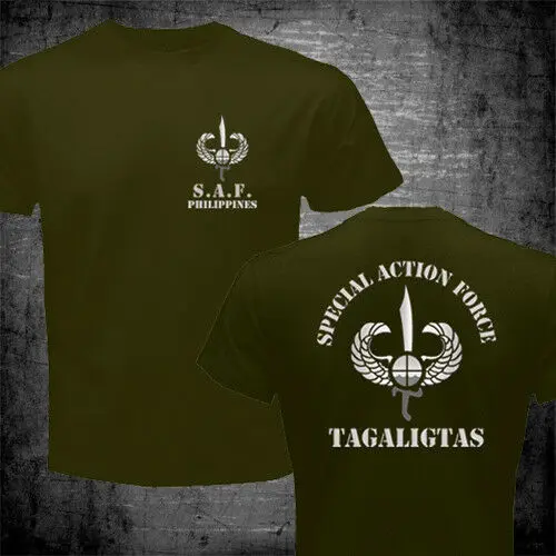 New Philippines  SAF Special Action Force CTU Unit SWAT Military T-shirt