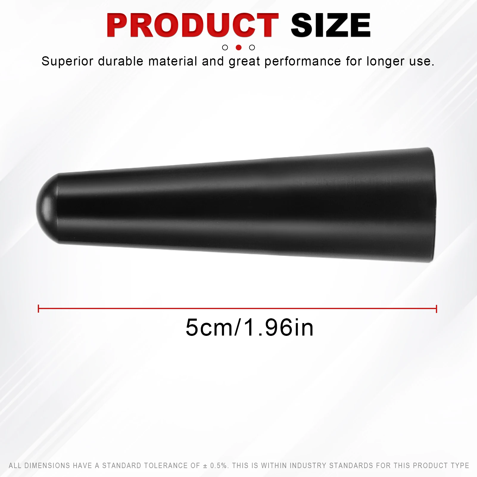 Antena Corta De Techo De Goma Con Rosca M5 / M6 (9 Cm) – Surga Performance