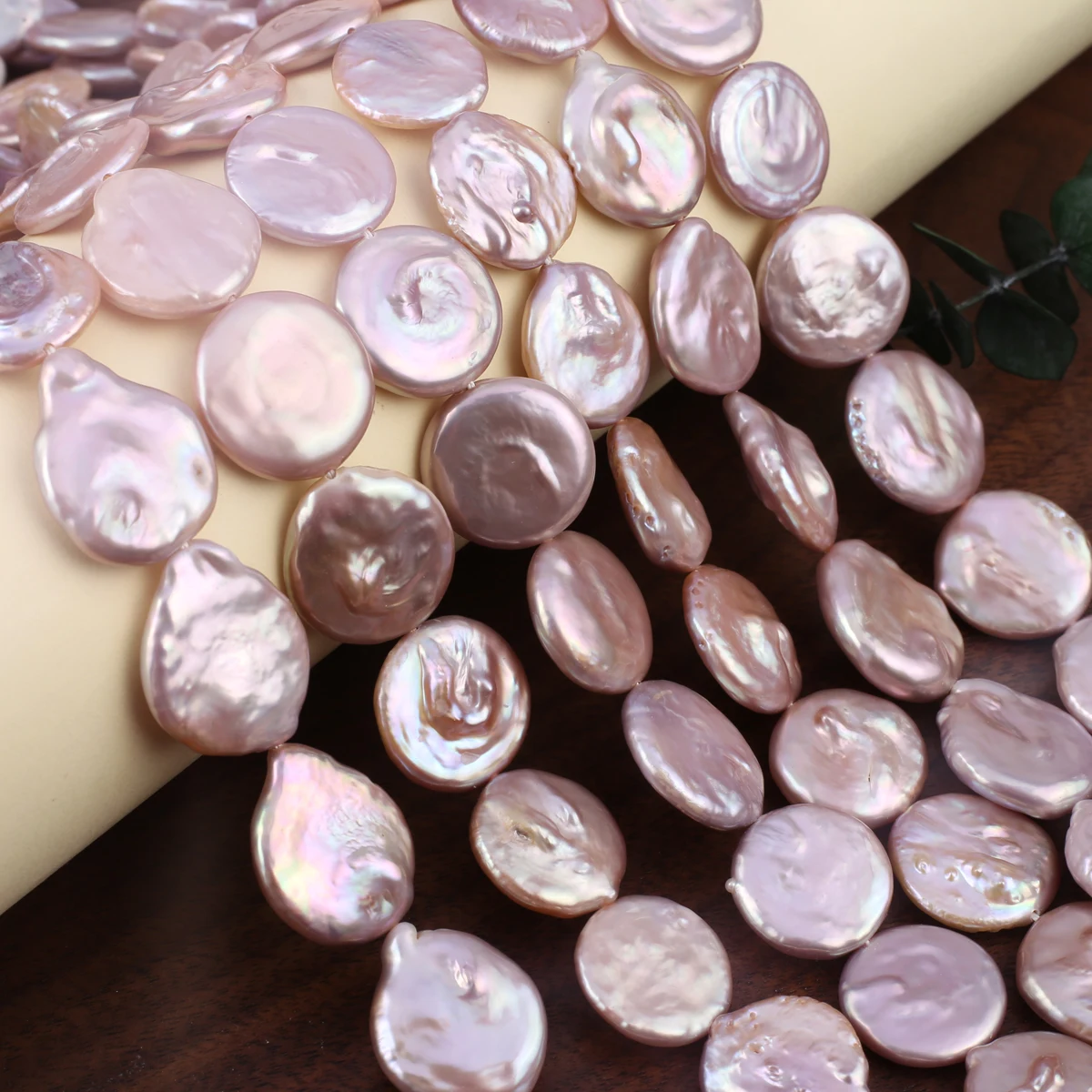 Natural Freshwater Pearl Baroque Pearl Beaded Discs Shape Loose Beads for Jewelry Making DIY Necklace Bracelet Accessories Gifts