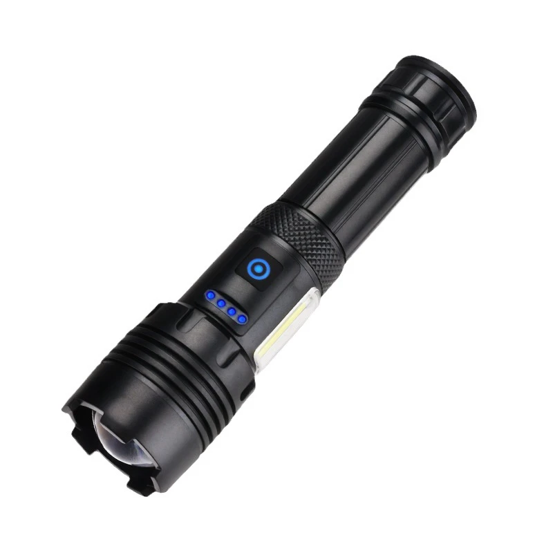 Strong Light Flashlight COB Side Light USB Charging Zoom Multi-Function Super Bright