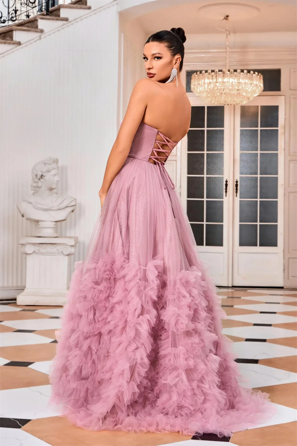 Annie Fairy Pink Prom Dresses Special Occasion Luxury Handmade Tulle Evening Dresses Formal Wedding Party Dress Robes De Soirée