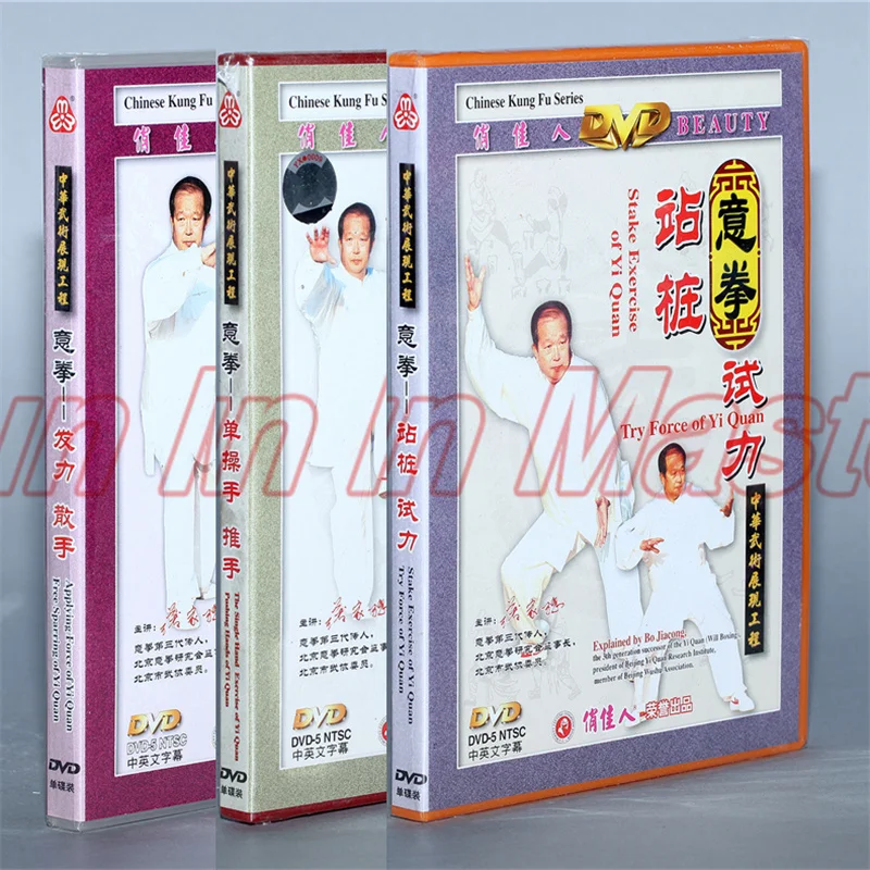 Chinese Yi Quan Applying Free Sparring Pushinghands Stake Exercise Try Force Kung Fu Teaching Video English Subtitles 3 DVD