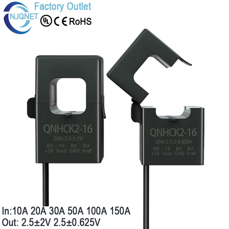 Output 2.5±2V Input ±10A ±20A ±30A ±50A ±100A QNHCK2-16 Split Core current sensor hall transducer Current Transformer CT clamp