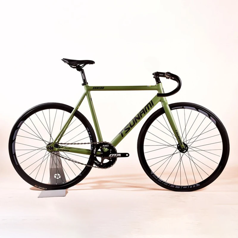 Tsunami Fixed Gear Bike SNM100 Aluminum Alloy Frame Fixie Single Speed Bicycle 700C Fits V-brakes For Daily Commuting