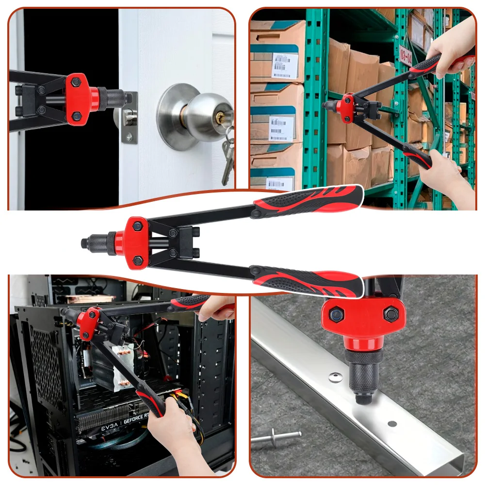 3.2mm-4.0mm-4.8mm Manual Rivet Gun, Professional Riveting Set, Home Riveting Machine, Fast Riveting Tool, 60PCS Rivets Optional