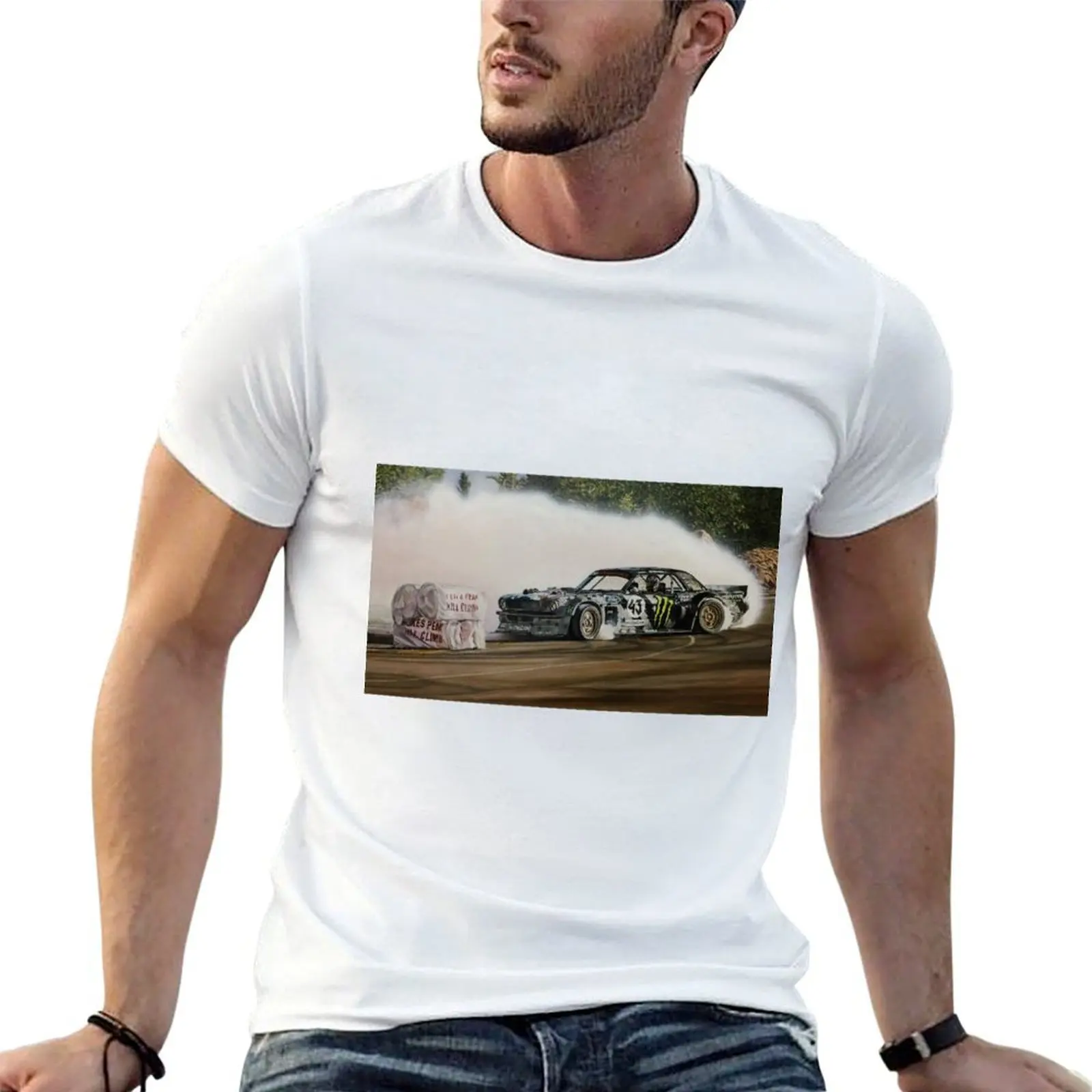 Hoonicorn Drift Car T-Shirt custom shirt blue archive mens plain t shirts