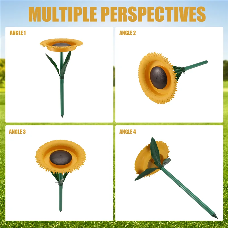 

A29M-Sunflower Standing Bird Feeder Outdoor Bird Bath Feeder Bowl Outdoor Garden Decor Stake Wild Bird Watcher Gifts
