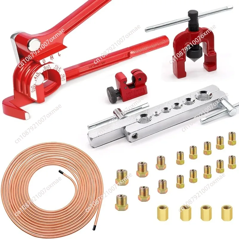 

Brake Pipe Repair Kits Accessories Car Brake Line Fittings Roll Coil 3/16" OD Brake Line Tubing Kit With Fittings