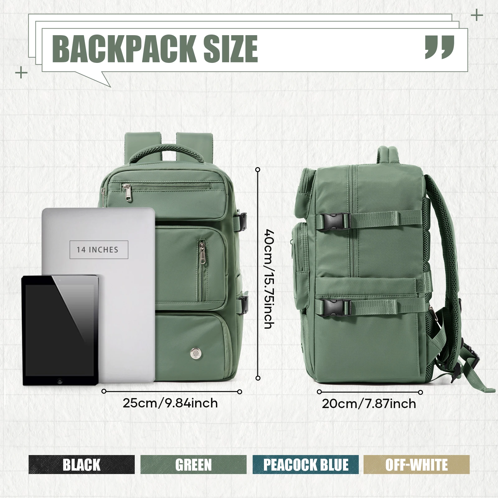 Ryanair حقيبة الظهر 40x20x25 تحمل على الأمتعة حقيبة كمبيوتر محمول مكافحة سرقة الرجال حقيبة نسائية للرياضة الرحلات حقيبة السفر حقيبة المقصورة