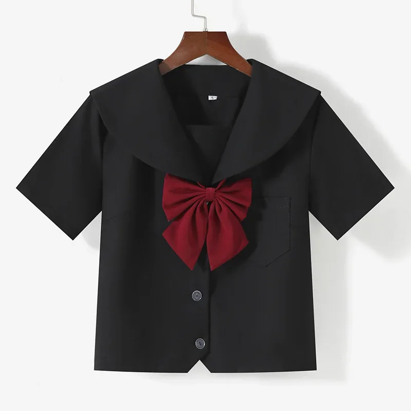 Schwarz orthodoxe College-Stil japanische koreanische Schüler Schuluniform jk Uniform Mädchen Anime Cosplay Seemann Anzug Klasse Top Röcke