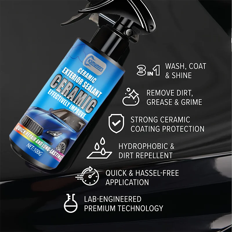 

!НОВИНКА! Спрей для нанокерамического покрытия 17,63 унции — решение для дожизненной защиты автомобилей и детализации с губкой, легко общего назначения