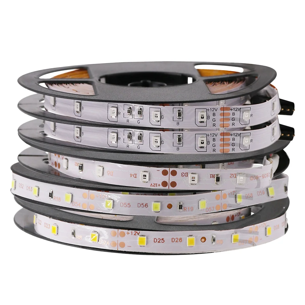 5M 300LEDs LED Strip 2835 DC12V 60LEDs/m Home Lamp Strip Red Blue Green Yellow RGB LED Tape Flexible And Cuttable Soft Lamp Bar