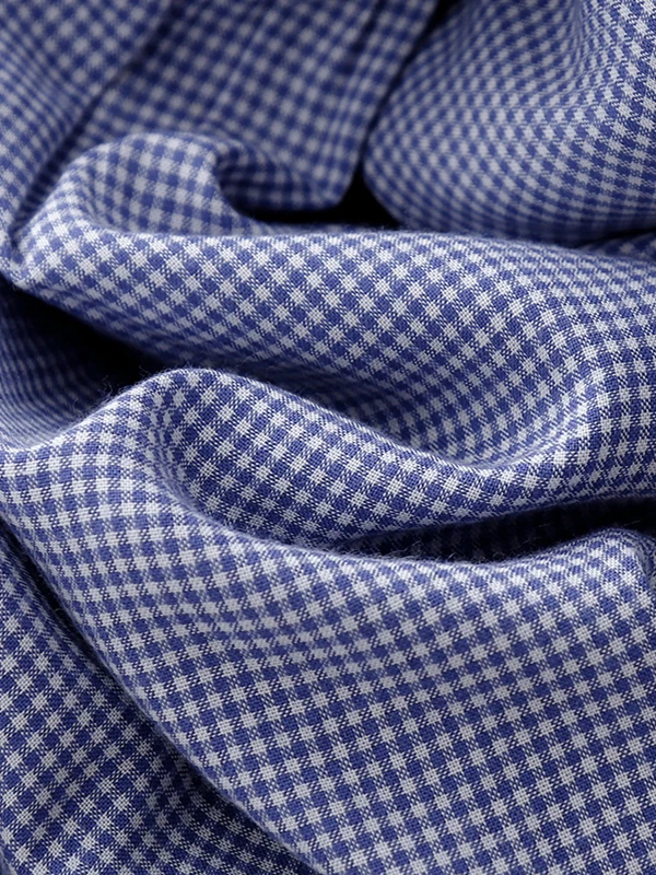 Retro japanische blaue karierte Weste Dr. Damen Sommer Design Sensation Taille Cinching Schlankheitsgurt lang Dr