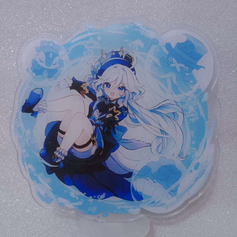 Game Peripheral Genshin Impact Furina Focalors Cartoon Acrylic Stand Figure Model Plate Desktop Decor Cosplay Gifts