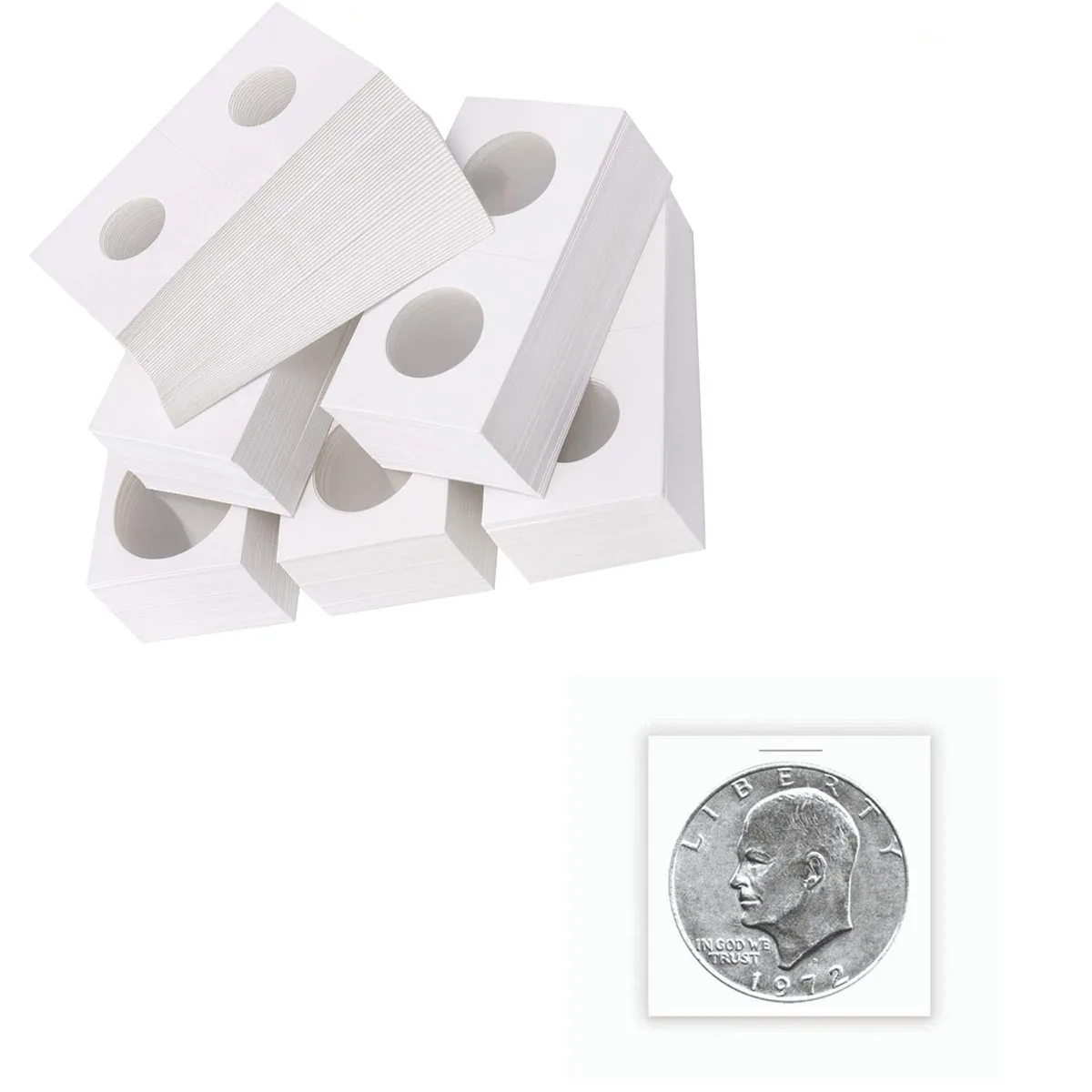 

300 Pcs Coin Holders Paper Clip Currency Storage Stamp Case Collecting Supplies For Coins Key Safe Box