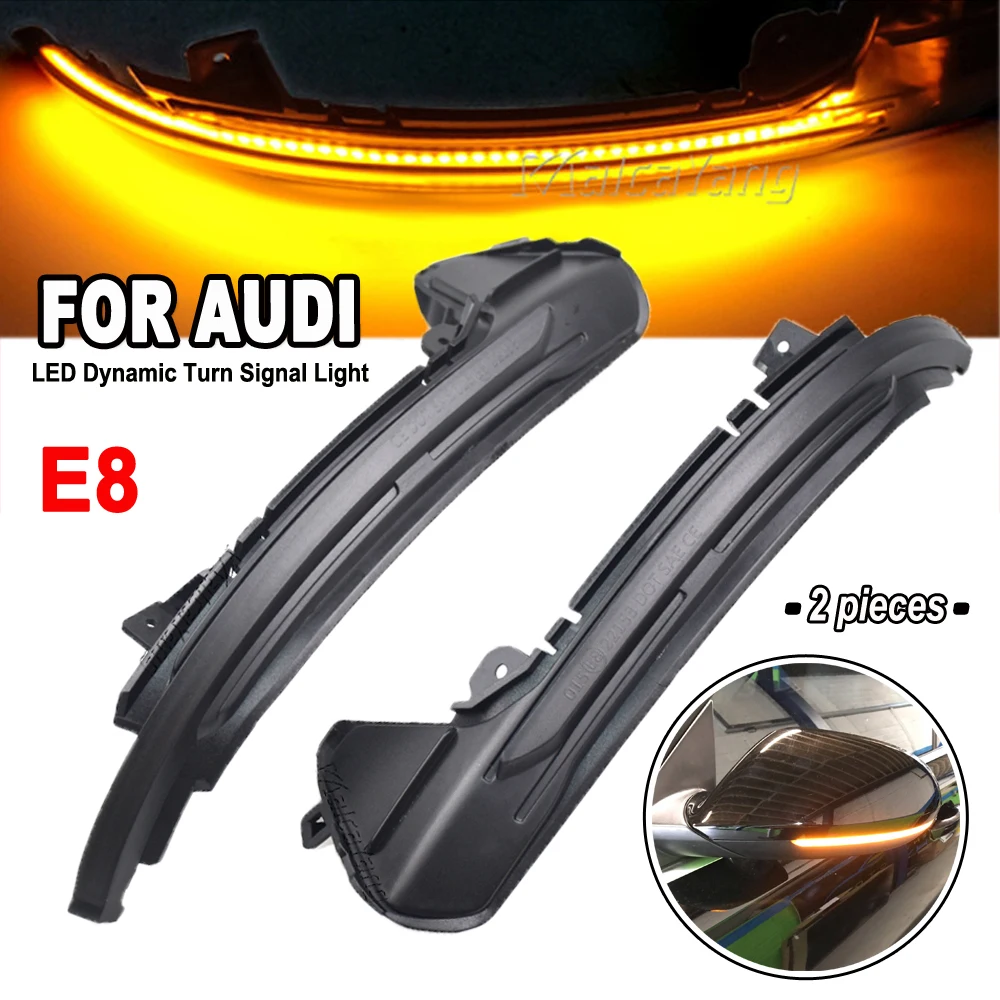 2pcs For Audi A6 C7 C7.5 RS6 S6 4G 2012-2018 LED Dynamic Side Rearview Mirror Sequential Turn Signal Light