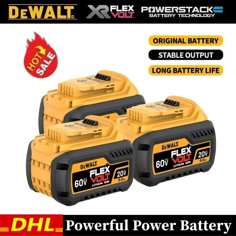 

100% Оригинальный аккумулятор Dewalt 60В, Оригинальный аккумулятор Dewalt 20В для электроинструментов, Аккумулятор Dewalt 20В/60В, Аккумуляторы DCB206, DCB609