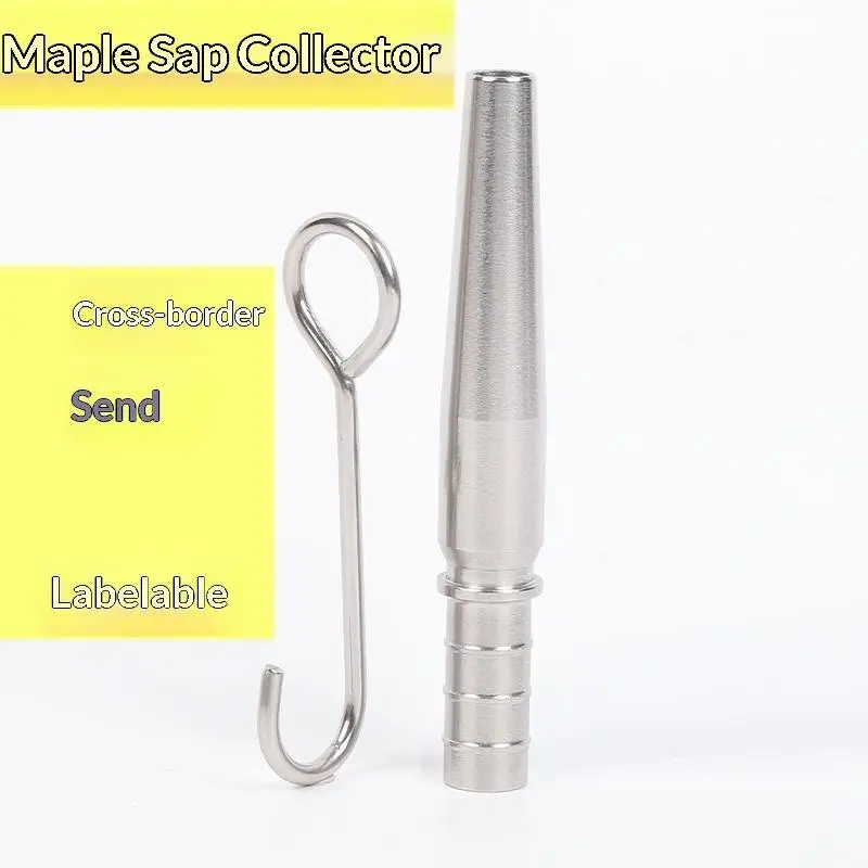 Stainless Steel Maples Syrup Tap With Hanging Hook Rust Resistant For Outdoor Maples Sap Harvesting Syrup Making