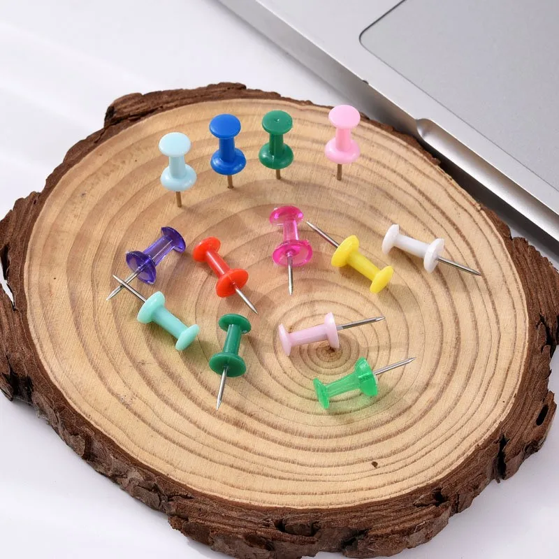 410 pcs Easy Finger Push Grip Bulletin Board Pins, great for Home Photo Wall, Sturdy Bent Resistant, DIY Craft Display