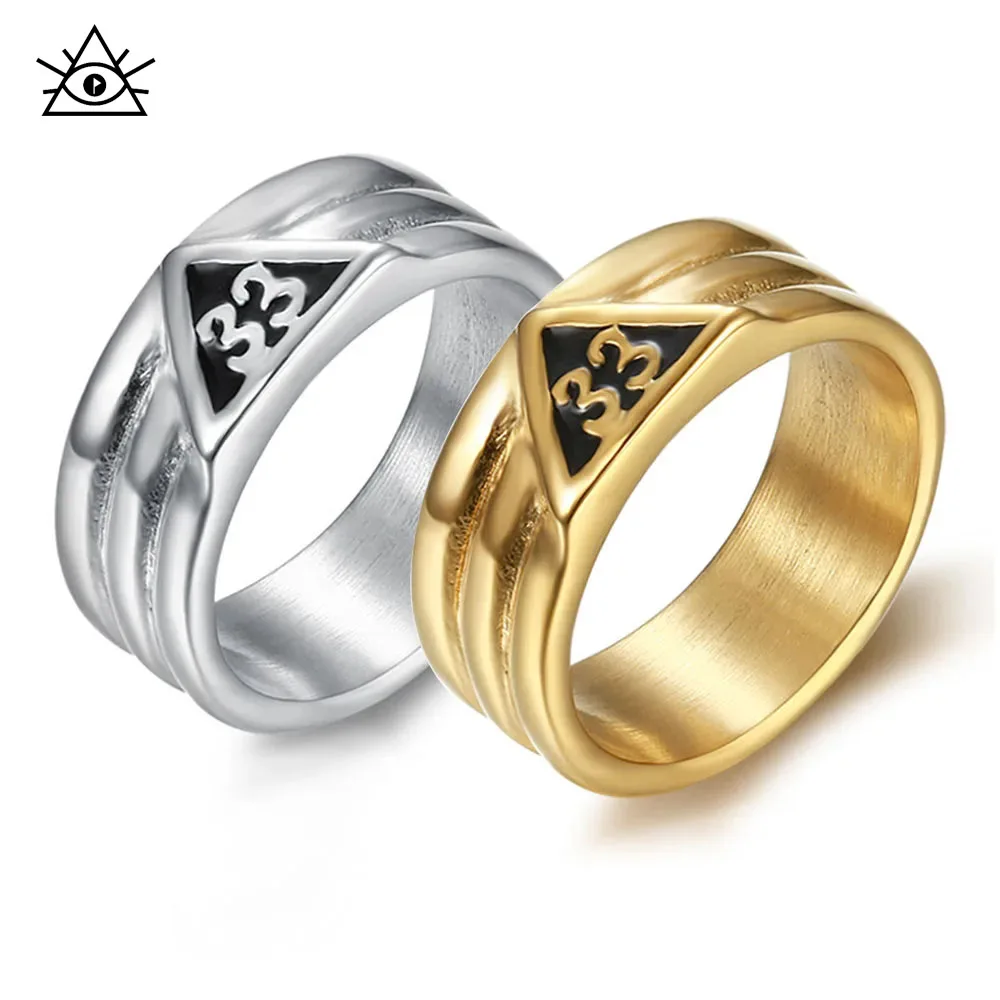 Classic Masonic Ring Stainless Steel Jewelry Fashion 33 Freemasonry Masonic Biker Mens Ring