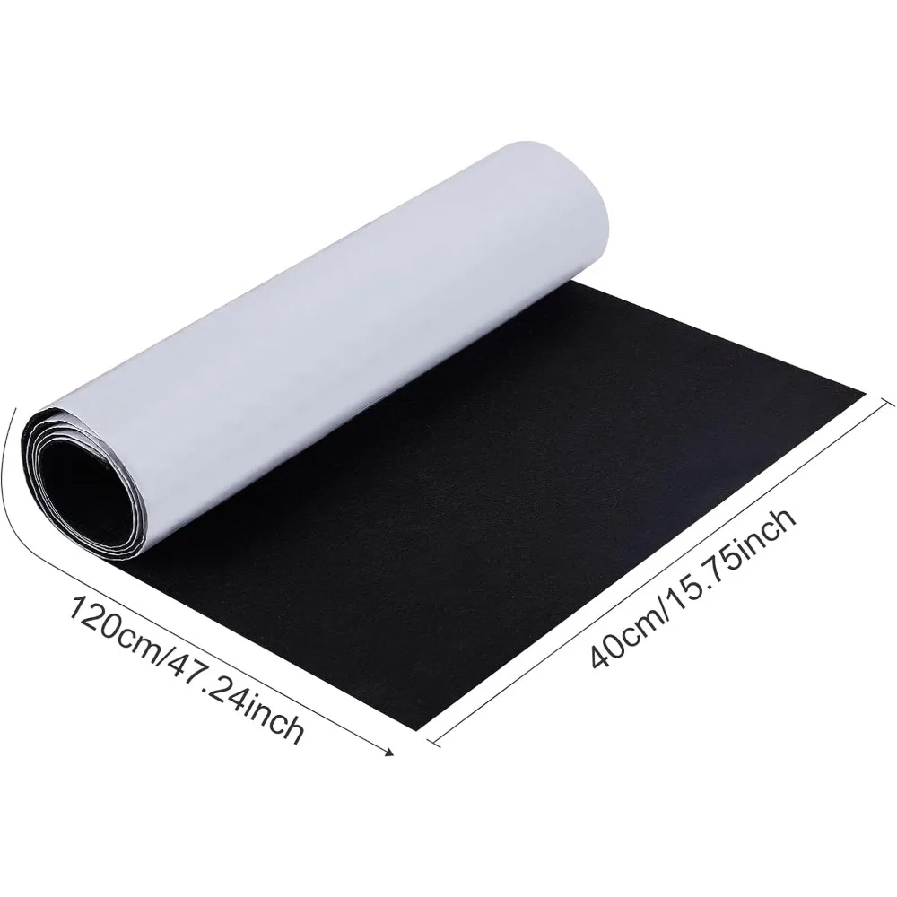 Black Self-Adhesive Felt Fabric Shelf Liner 47x15.7