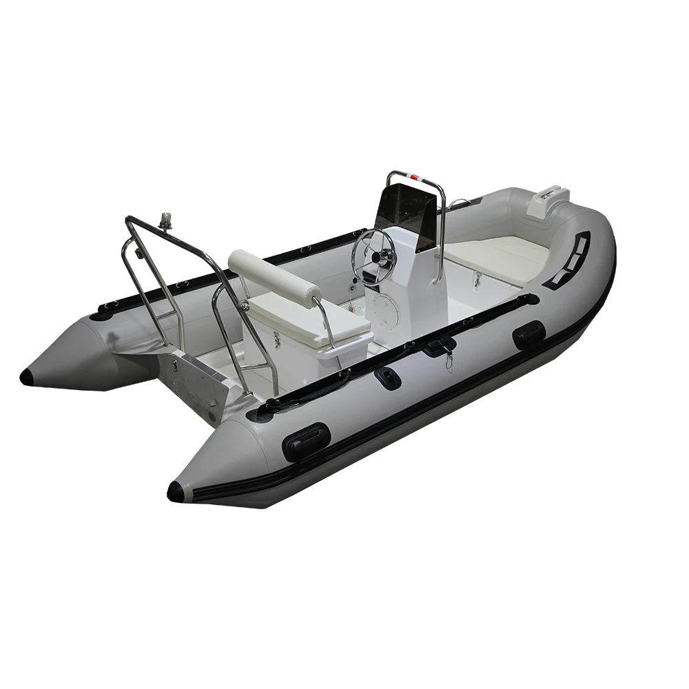 6-Person Rigid Inflatable Dinghy Boat 3.6m Hypalon Rubber RIB 360 Electric Sport Motor Boat Engine Combo Entertainment River Use