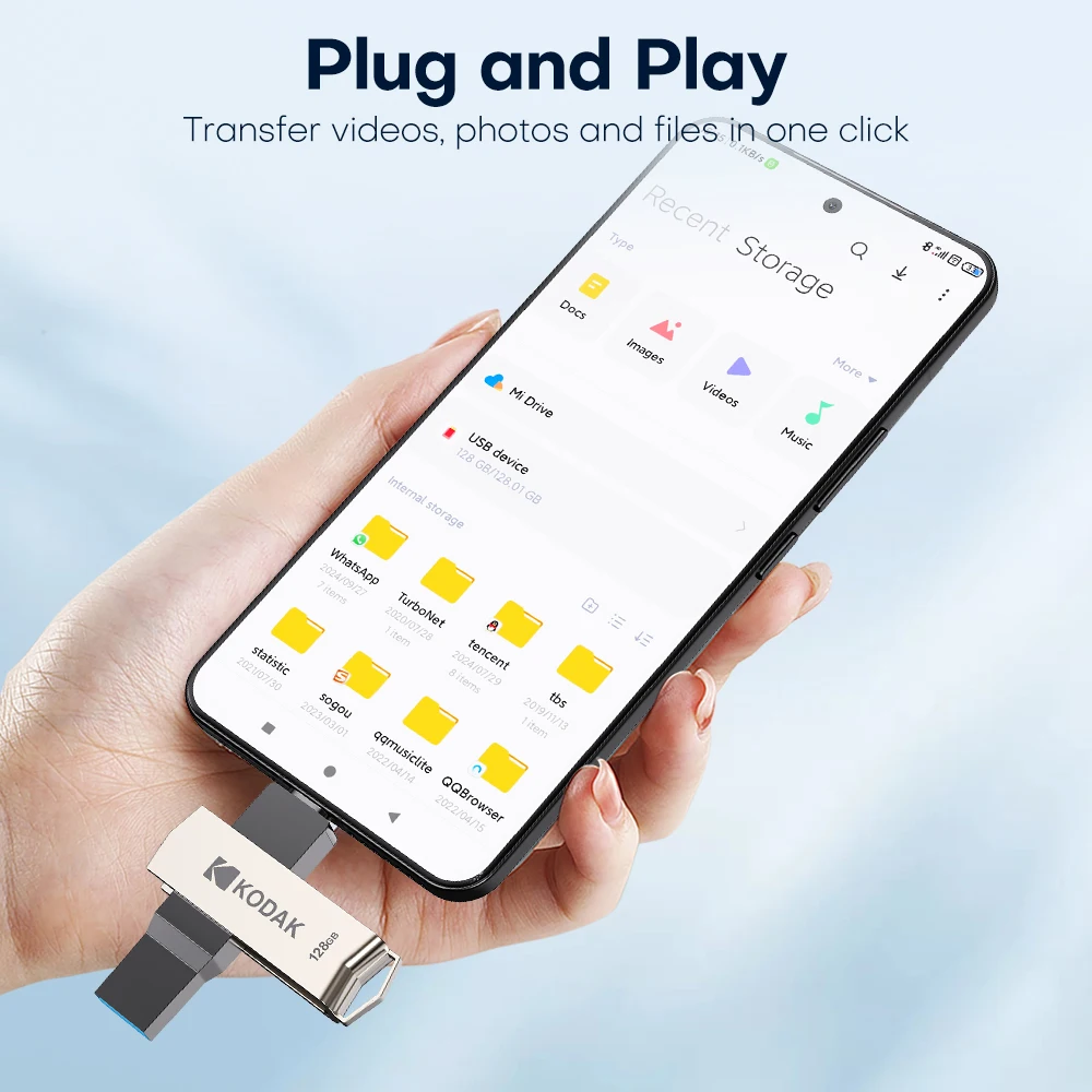 Kodak 2-in-1 U Disk On Key Type-c USB 3.2 OTG Flash Drive 256gb 128gb 64gb 32gb High Speed Dual Memory Stick For Smart Phone