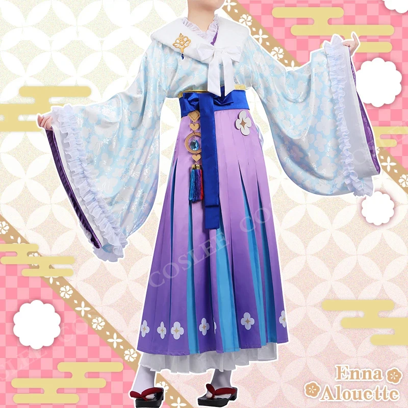 COSLEE [S-3XL] Vtuber Nijisanji Enna Alouette Near Year Kimono Game Suit Cosplay Costume Halloween Party Outfit Custom Made