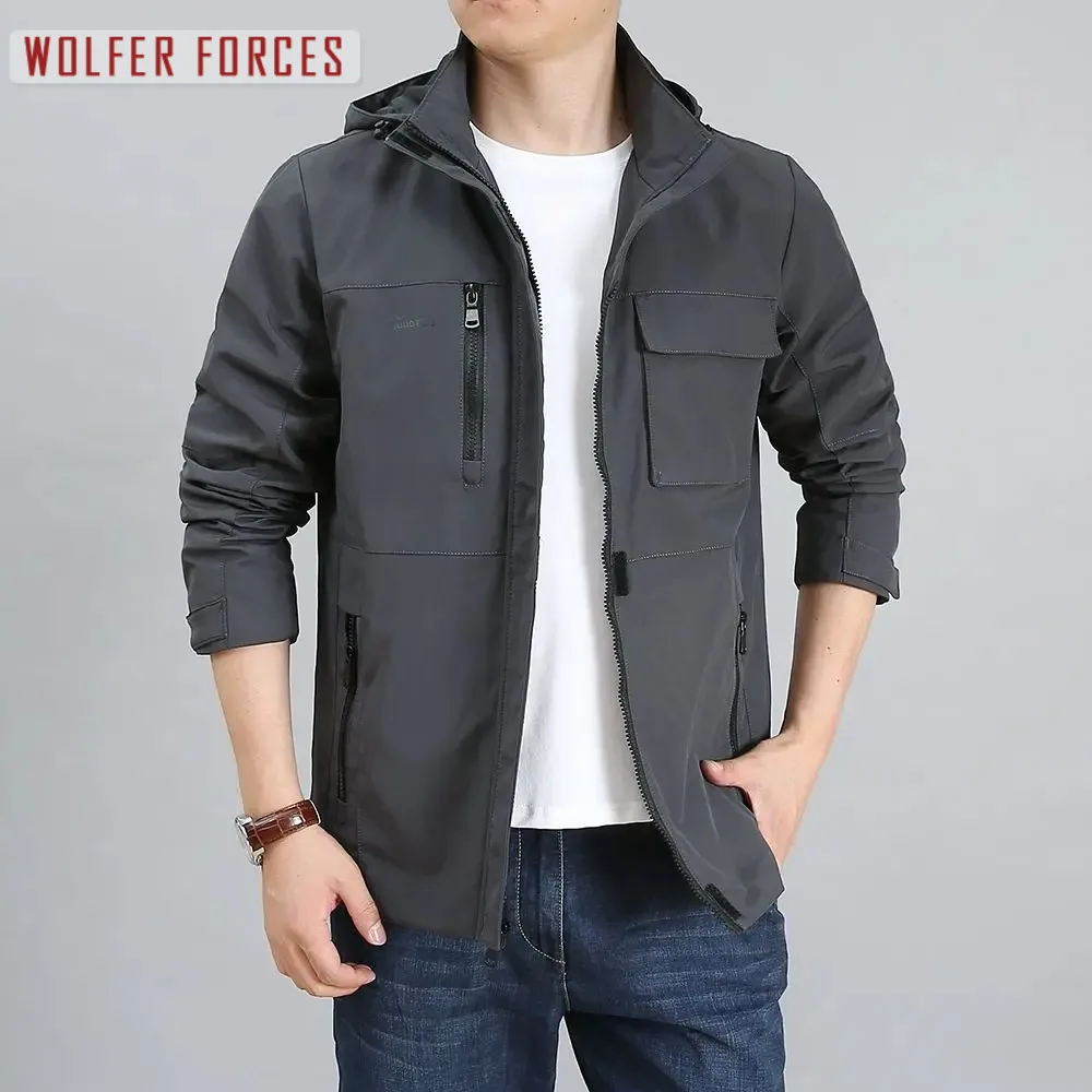 

Tactical Clothing Windbreaker Men Track Jacket Oversize Techwear Military Retro Motorcycle Sports Bomber Sport