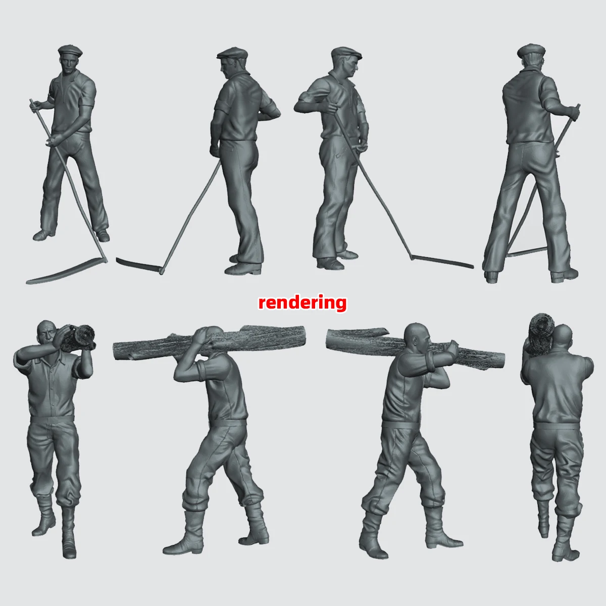 Maßstabsgetreue Miniatur-Modellbausätze Figuren Diorama Migrantenarbeiter Zivilisten Allmähliche Menschen Figurenset 1/35 1/43 1/48 1/64 1/72 1/87 Ho Z – Detail 13