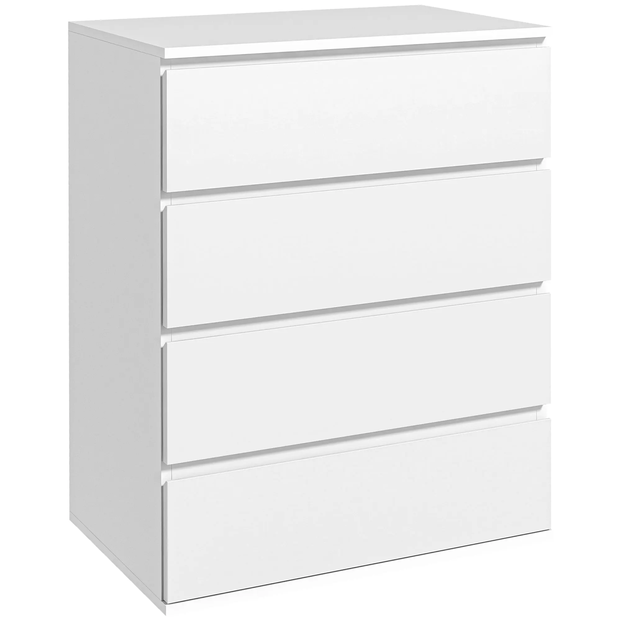 HOMCOM Cómoda unidad de almacenamiento para dormitorio con 4 cajones, estilo moderno, para dormitorio, sala de estar - 60x40x80 cm