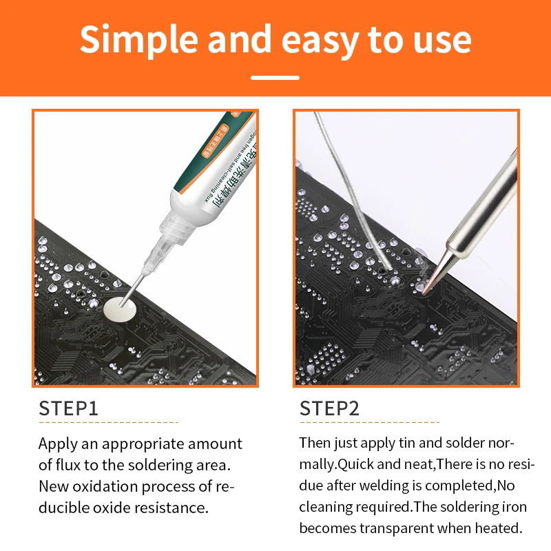 LUXIANZI-Fluxo de solda sem chumbo para telefone, computador, PCB, peças SMT, ferramenta de reparo de soldagem, fácil de estanhar, pasta de solda sem limpeza