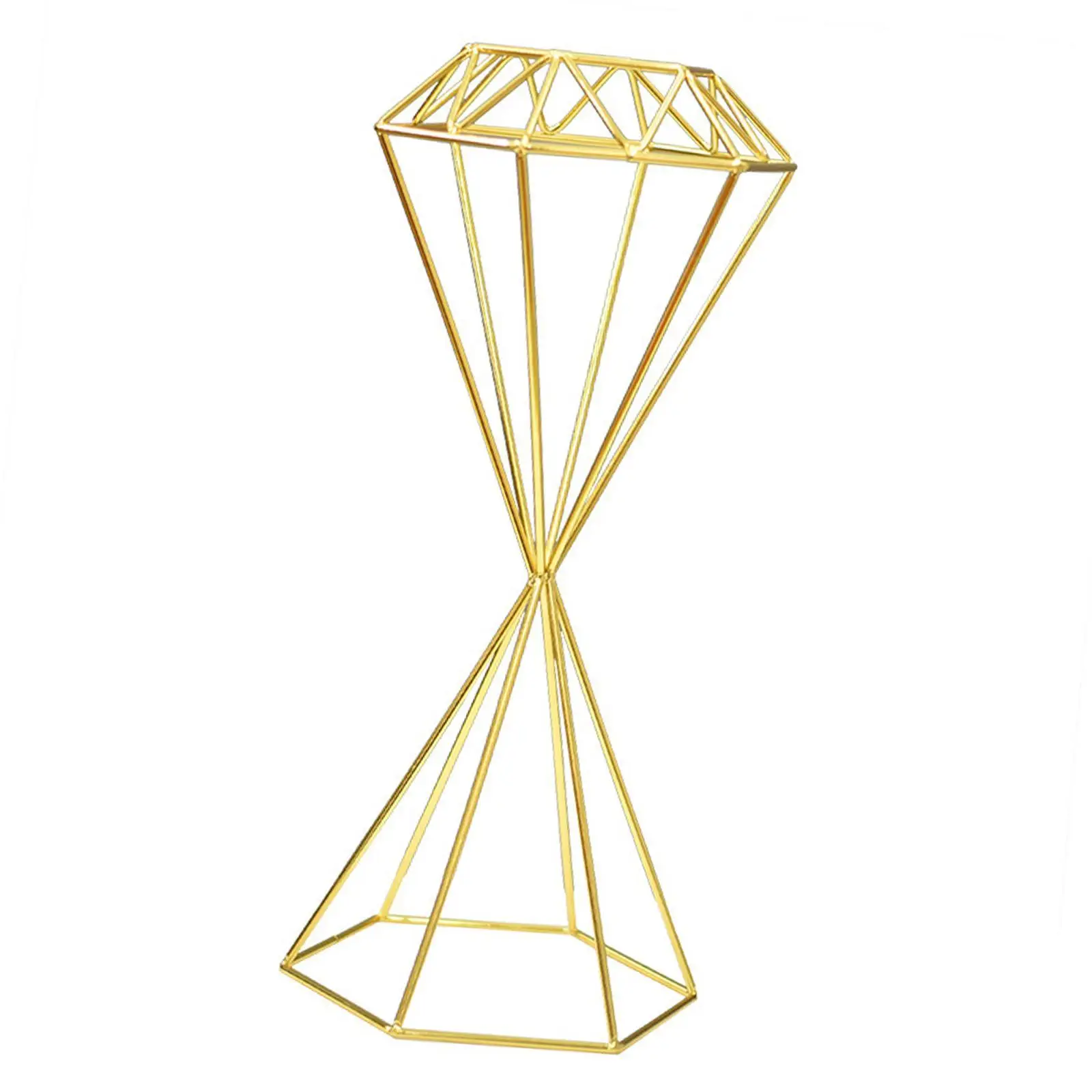 Iron Art Geometric Flower Vase Stand Modern Wedding Centerpieces Holder for Event Party Decoration