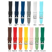 18/19/20/21/22mm High Tensile Silicone Strap Men Women Universal Curved End Butterfly Buckle Watch Band Bracelet for Tissot 1853