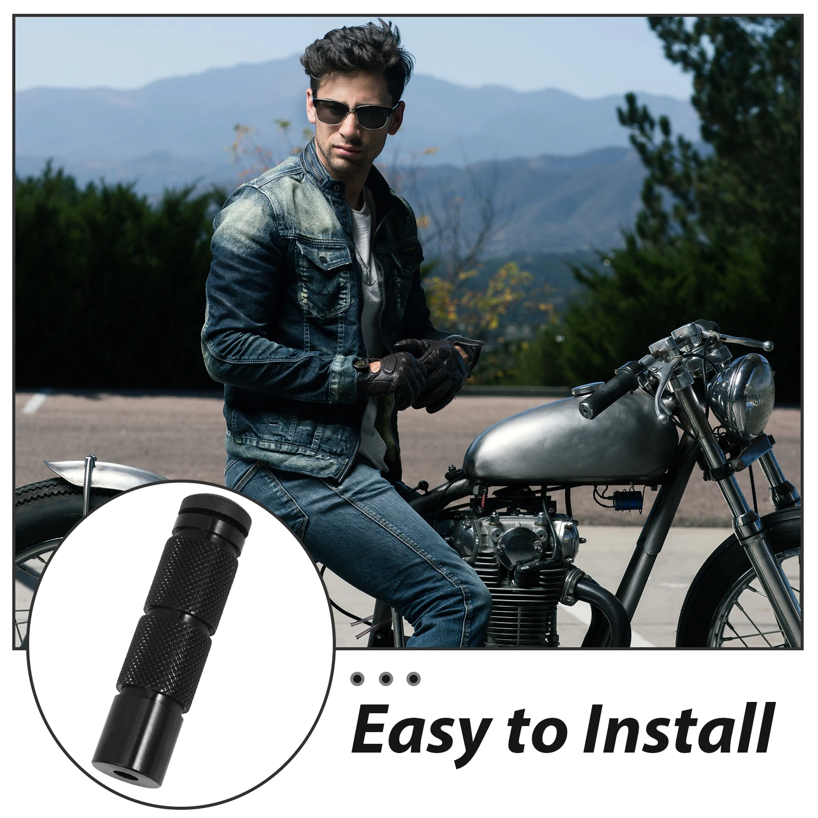 

2 Pcs Peg Pedal Motorcycle Foot Rest for Motorbike Pedals Aluminum Alloy Footrest Man