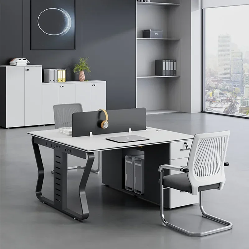 

Corner Executive Office Desk Study Drawers Gaming Workbench Desktop Cheap Office Desk Modern Scrivania Angolare Furniture HDH