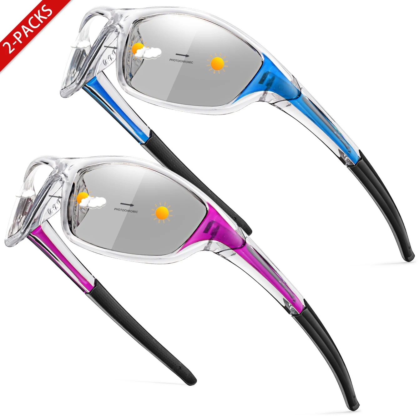 2 Pairs Photochromi…