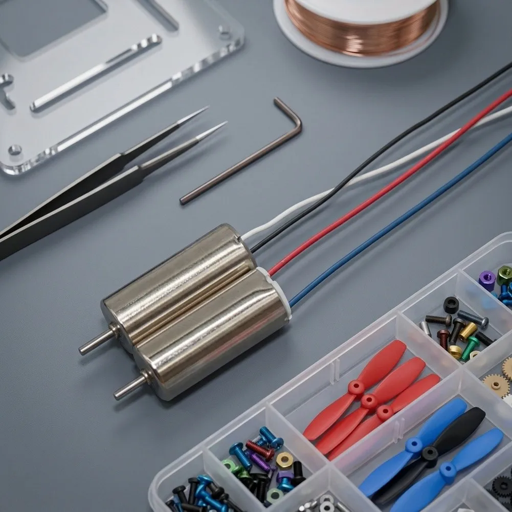 4PCS 7mm 16mm Coreless DC Rated 3.7V No-Load Approx 45000RPM for Compact DIY and Helicopter Assemblies 4PCS 7mm