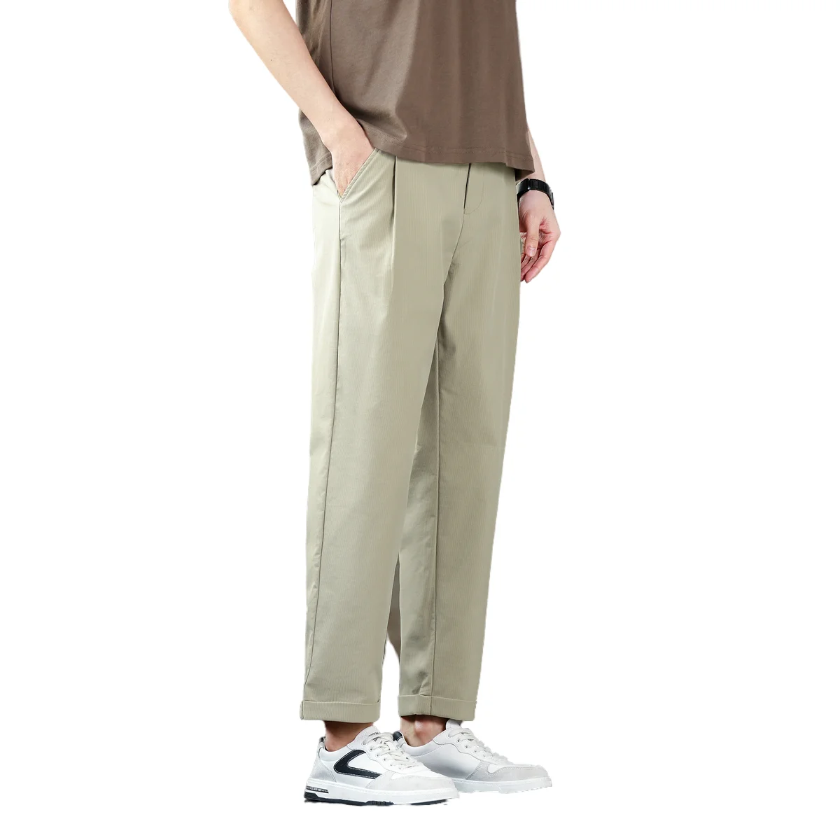 

Мужские модные классические брюки на все сезоны, однотонные, зауженного кроя, для делового и повседневного стиля, универсальные для ежедневных поездок и офисной работы