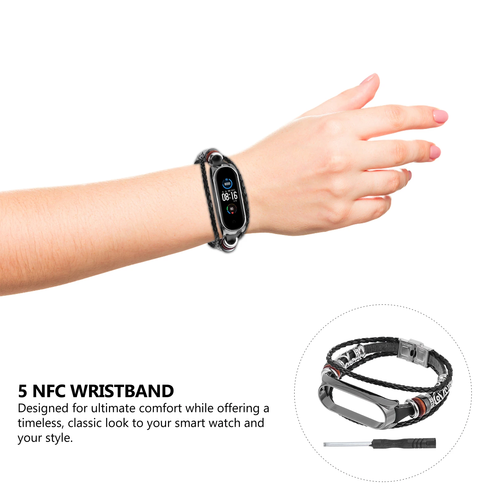 

Metal Bead Watchb 5 Replacement Bracelet Easy Install Secure Fit Any Occasion