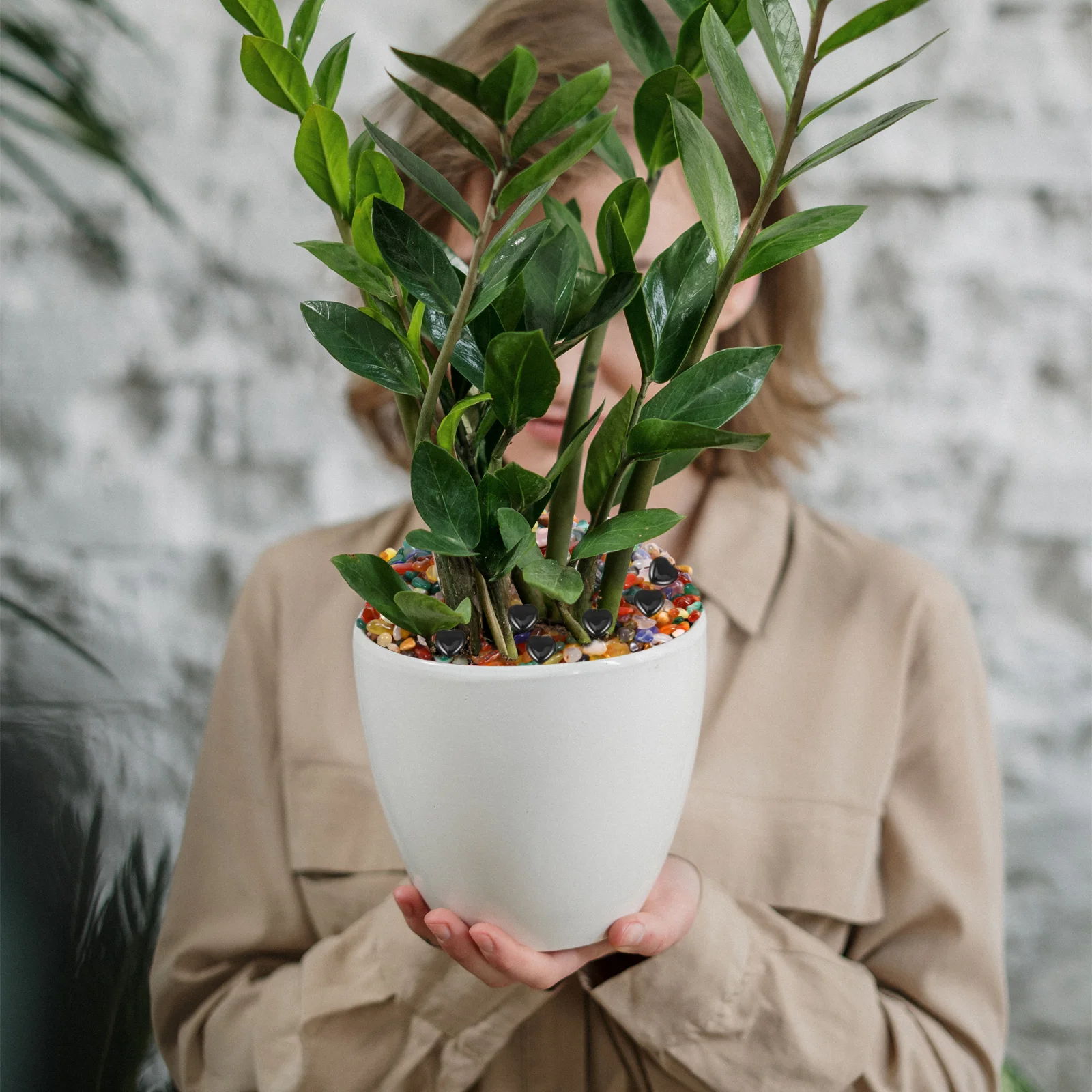 

15Pcs Crystal Heart-Shaped Stone Ornaments Natural Meditation Decor Desktop Decorations Housewarming Birthday Gift