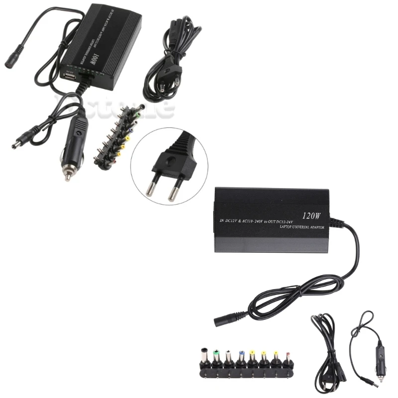 F3KE 100W Slim Universal Laptop Power Adapter Charger DC 12/15/16/18/19/20/22/24V Computer for Notebook Power Adapter Supply.