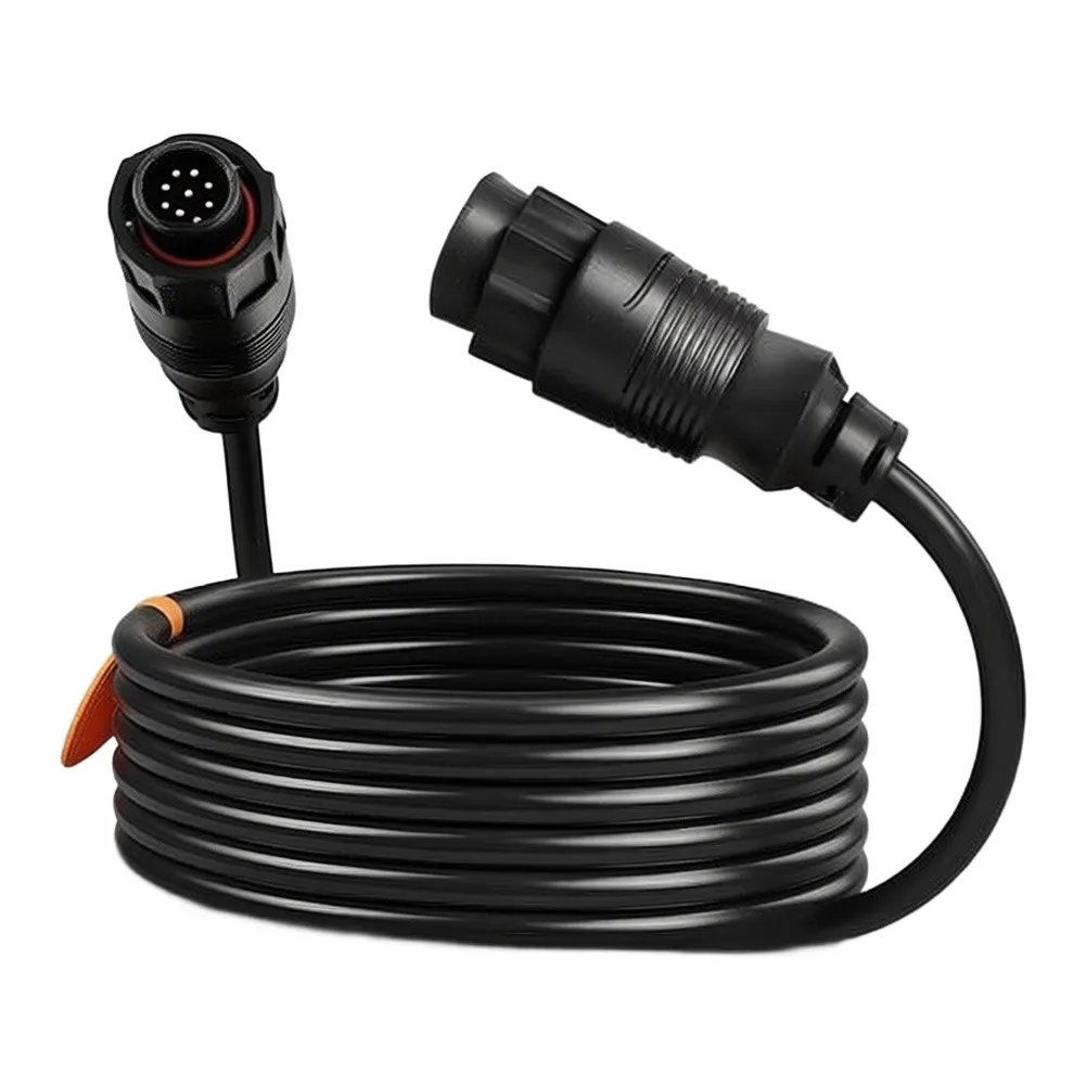 Fishfinder Extender 9-pin Transducer Cable Oxygen-free Copper Core Flexible PVC Shell Male To Female Connector