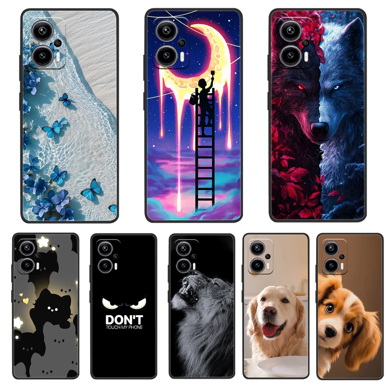 Para Xiaomi Redmi Note 12T Pro Fundas trasera de silicona suave para Redmi Note 12T Pro tpro Funda de teléfono parachoques negro TPU Funda Coque