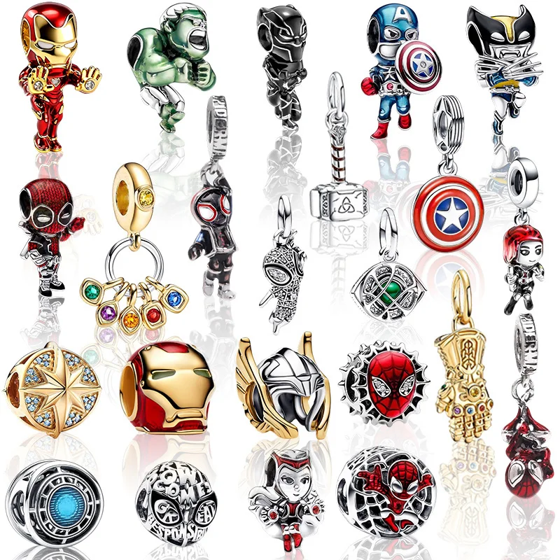 

Горячие игрушки, новая горячая распродажа, Железный человек, Человек-паук, очаровательные бусины, подходят для оригинального серебряного браслета, ожерелье для ювелирных изделий своими руками, подарок