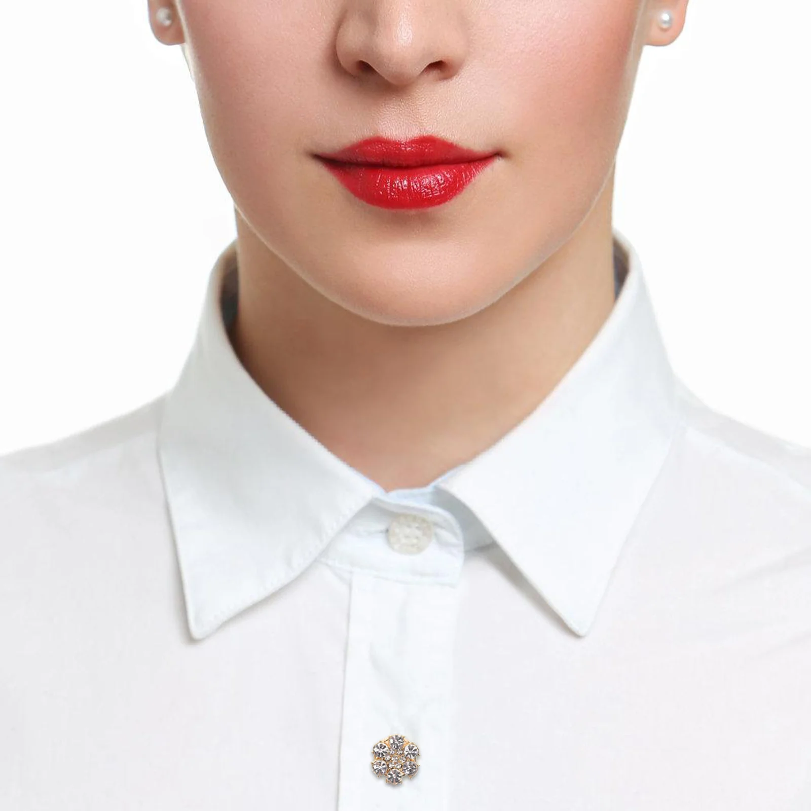 2 قطعة أزرار أكمام زهرة حجر الراين للنساء بلينغ قميص ترصيع فستان الزفاف الإكسسوار كريستال الكفة الروابط زر مجوهرات الأزياء