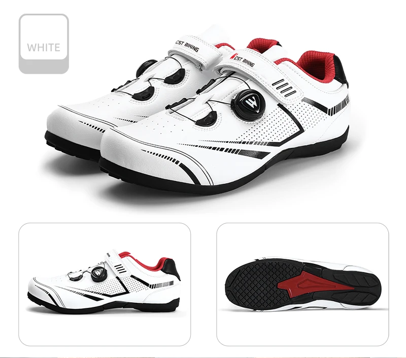 WEST BIKING Fahrradschuhe für Herren und Damen, mit Schnellwechselmechanismus, ohne Schnellspanner, für Rennräder, atmungsaktive Turnschuhe, Outdoor-Sportschuhe. – Detail 17