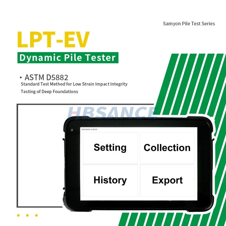 Low Strain Impact Integrity Testing of Deep Foundations LPT-EV Dynamic Pile Test analyzer And Pile Integrity Tester